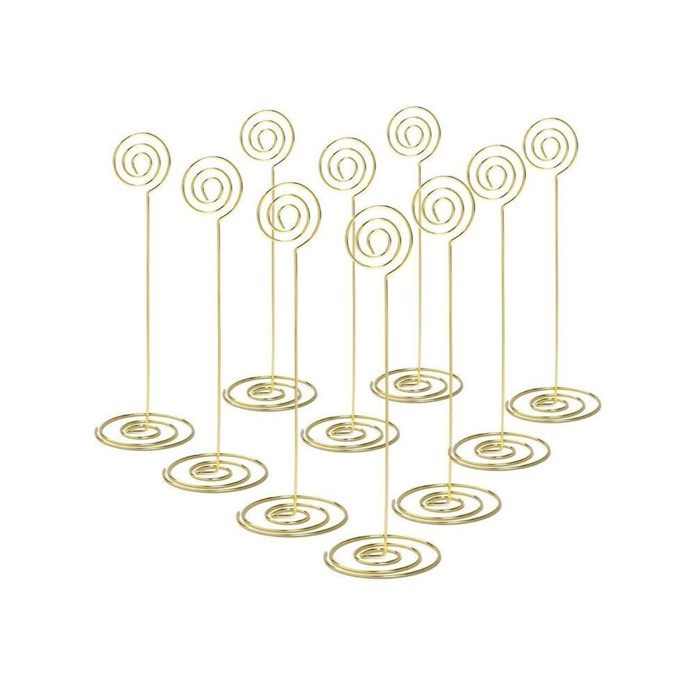 Gold Spiral Place Card Holders